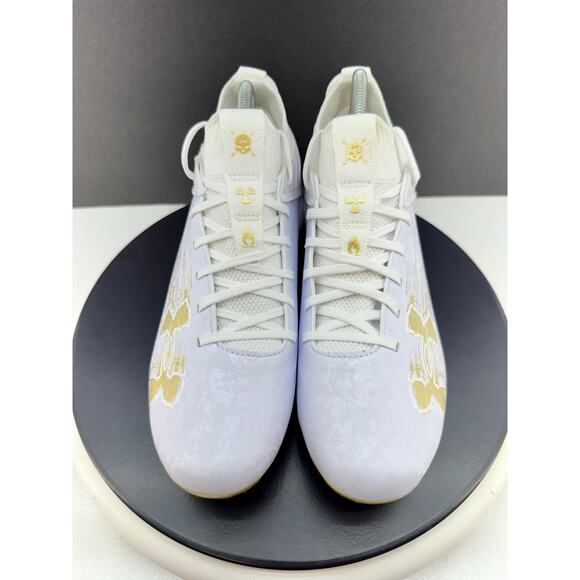 Under Armour Blur Smoke 2.0 MC Suede Mens Size 14 White Gold‎ Football Cleats main image 6